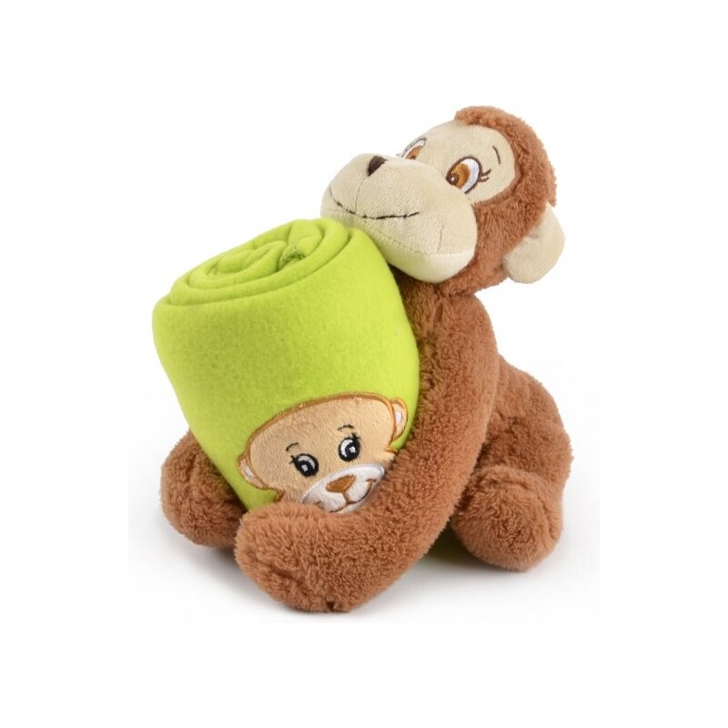 My Best Home Dětská deka s hračkou Safari Opička, 75x90 cm