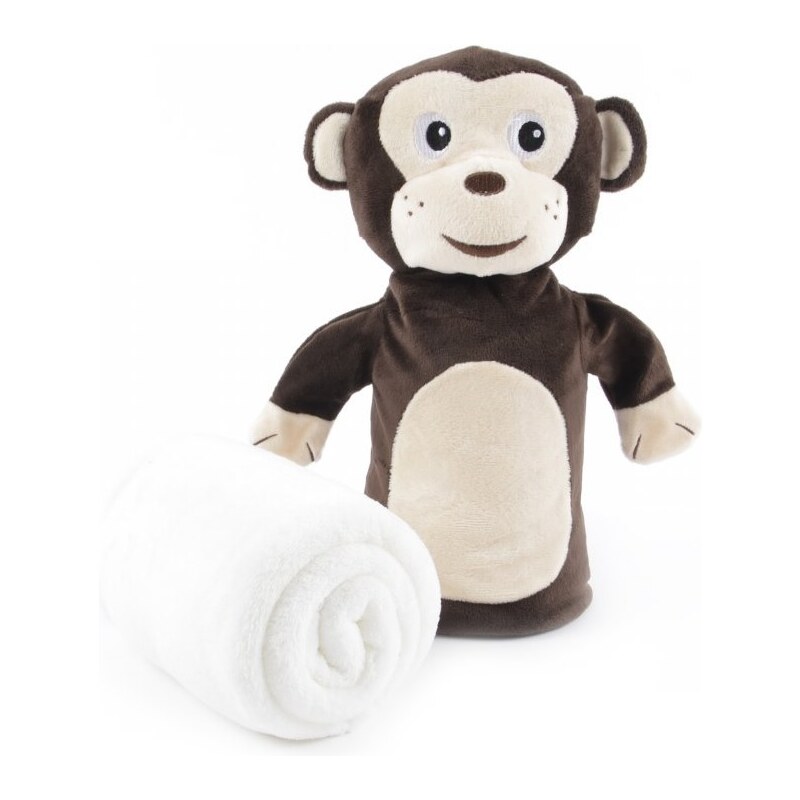 My Best Home Dětská deka s maňáskem Puppet Fun Opička, 75x90 cm