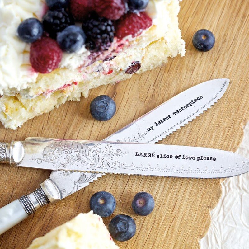 La de da! Living Postříbřený nůž na dort Slice Of Love