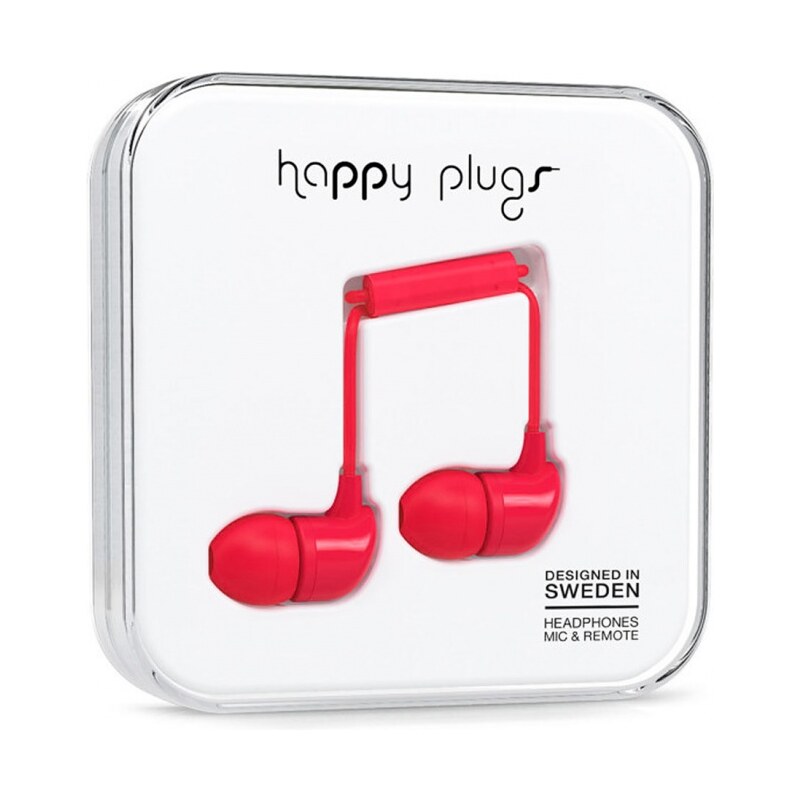 Sluchátka Happy Plugs In-Ear Red