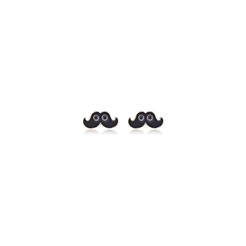 LightInTheBox Enamel Mustache with Eyes Stud Earrings