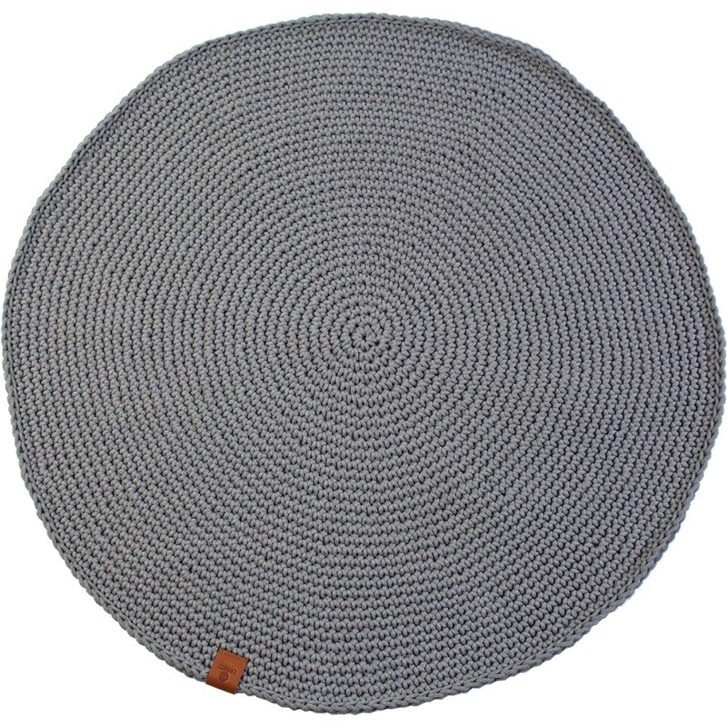 Catness Design s.r.o. Ručně háčkovaný koberec B116 šedý ø 100 cm KB100B116