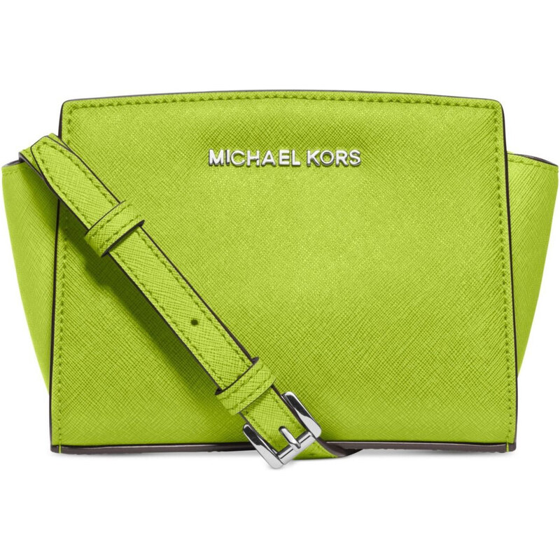 Kožená kabelka Michael Kors Selma crossbody mini pear