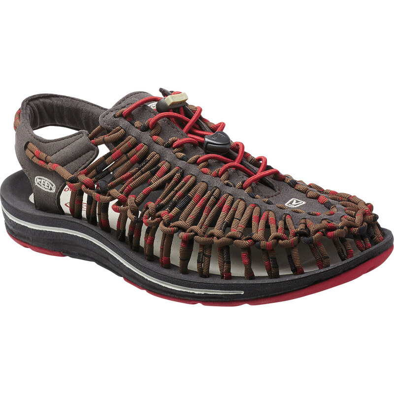 Pánské outdoorové sandále KEEN UNEEK STRIPES M RED DAHLIA/RAYA