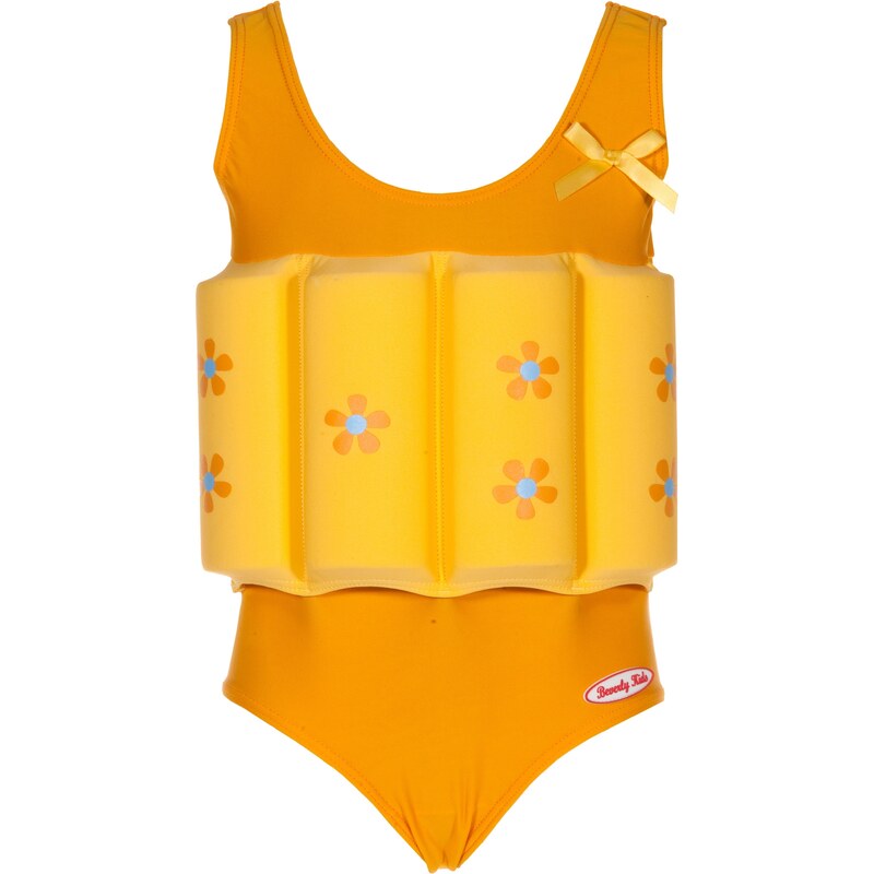 Beverly Kids Dívčí nadnášející plavky s kytičkami - žluté