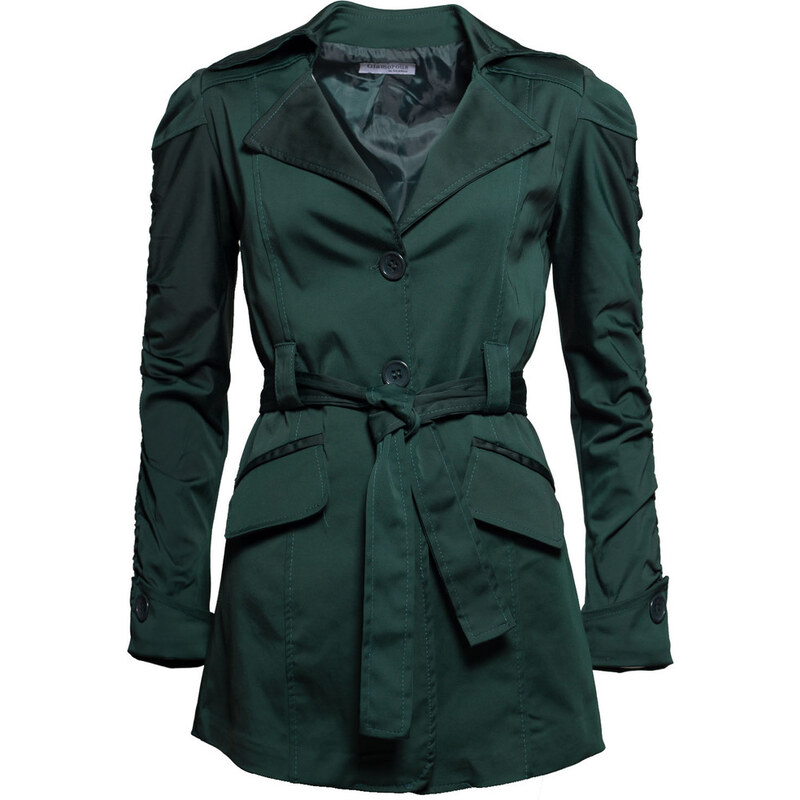 Glamorous by Glam Podzimní kabát lahvově zelený