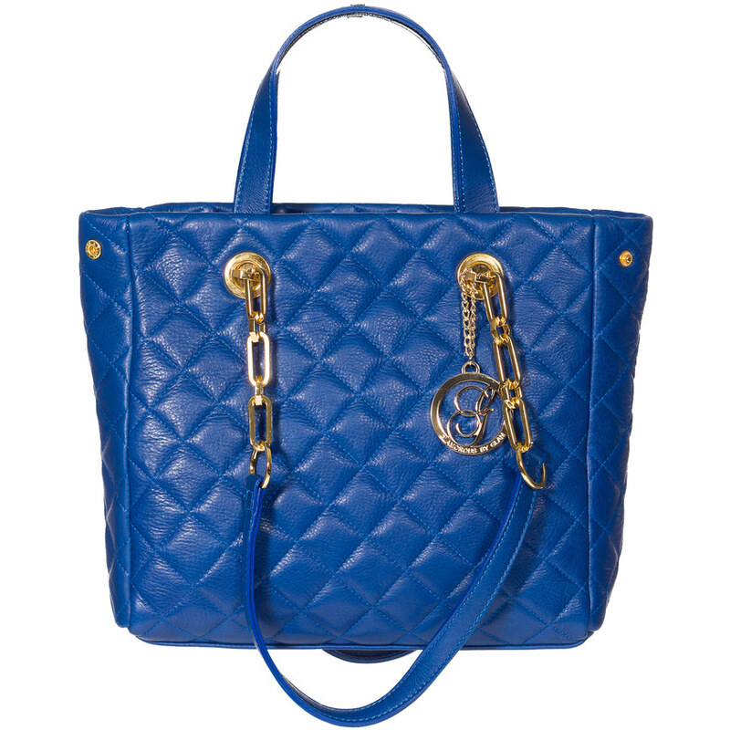 Glamorous by Glam GbyG prošívaná kožená kabelka modrá