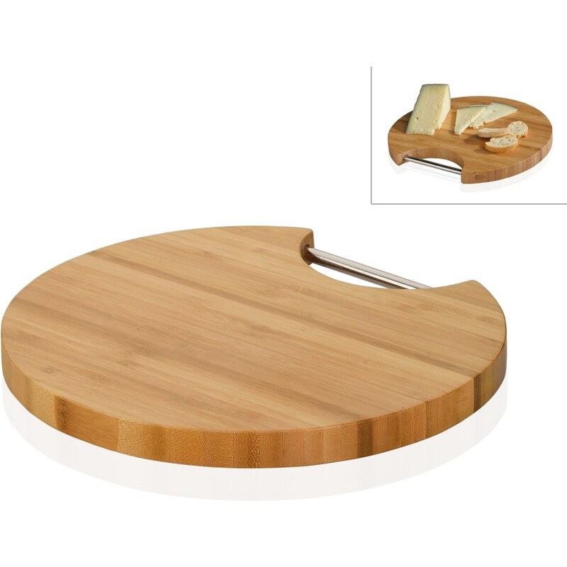 Andrea house - Kuchyňské prkénko dřevo/kulaté, průměr 25x2cm - (CC15083)