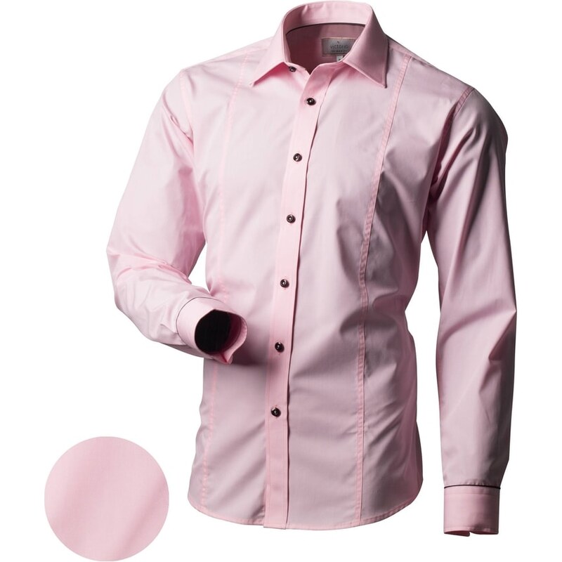 Victorio Elegantní růžová košile V035