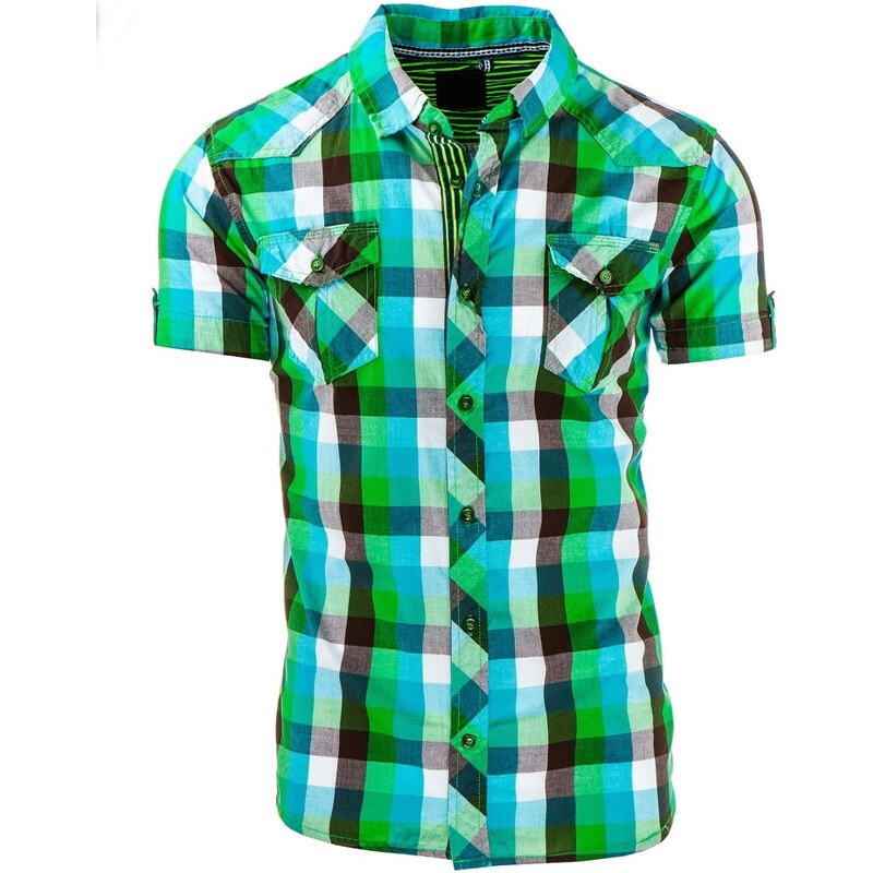 Zelená pánská košile v moderním designu