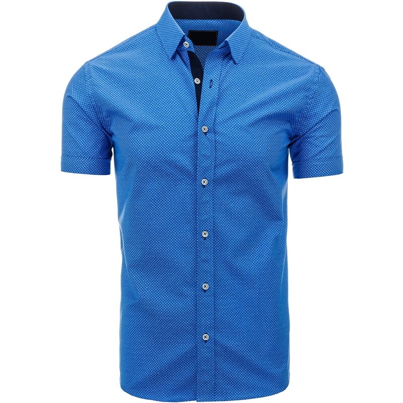 Tmavě modrá nádherná košile s krátkým rukávem