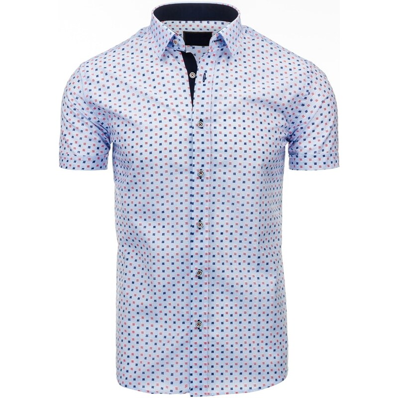 Nádherná moderní košile s krátkým rukávem modrá