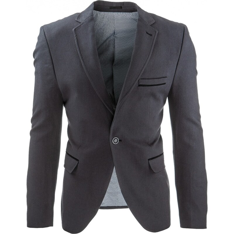 Tmavě šedé stylové pánské sako