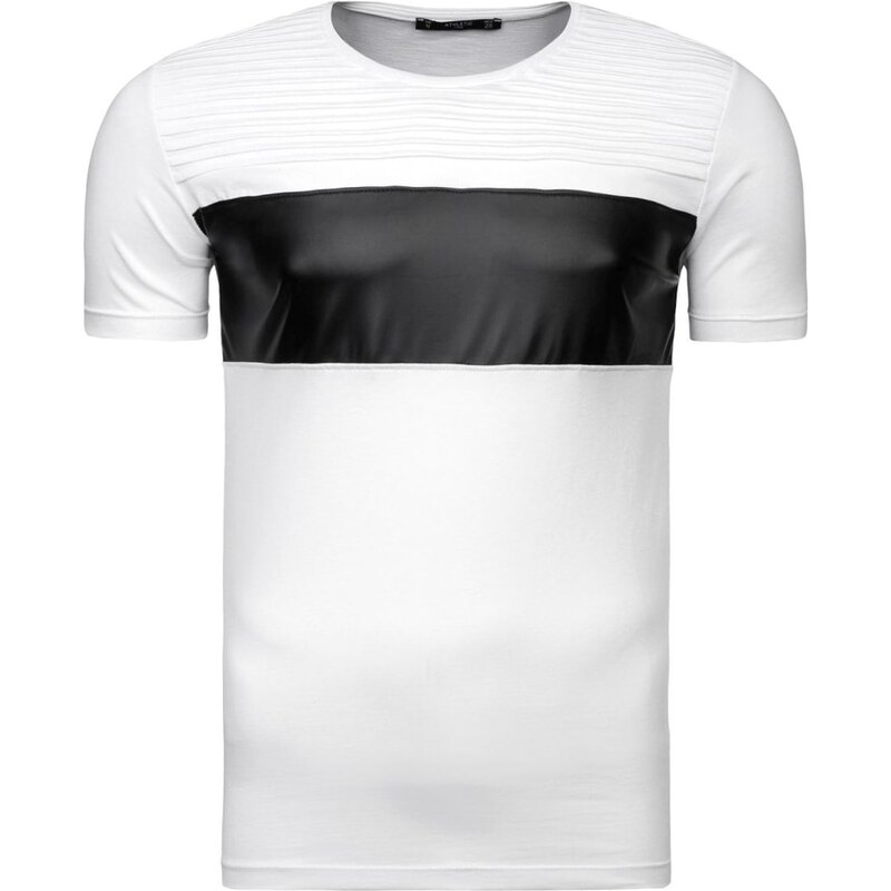 Výrazné bílé tričko s lemem Athletic 9033