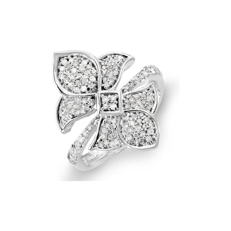 Exkluzivní diamantový prsten ve tvaru květiny KLENOTA