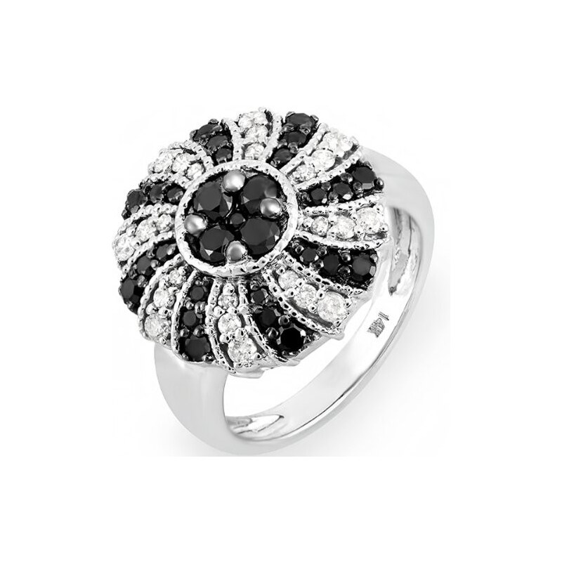 KLENOTA Unikátní koktejlový prsten s mnoha diamanty