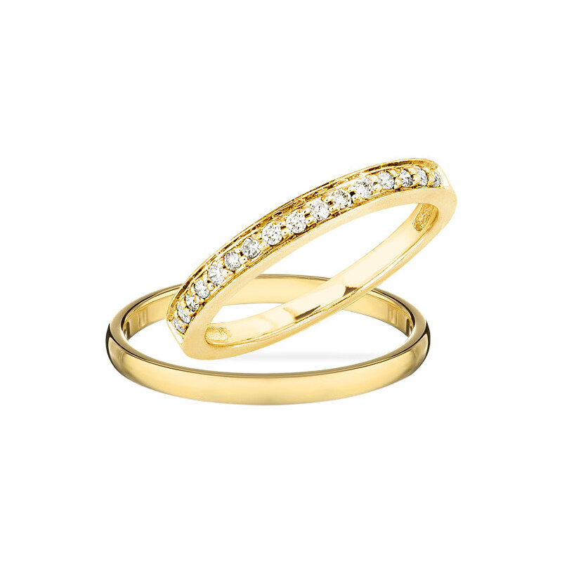 KLENOTA Zlaté briliantové snubní prsteny