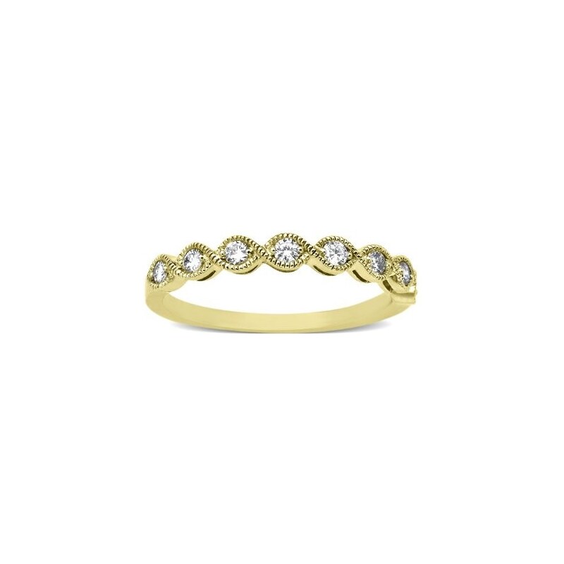 Zlatý prsten s mnoha diamanty KLENOTA