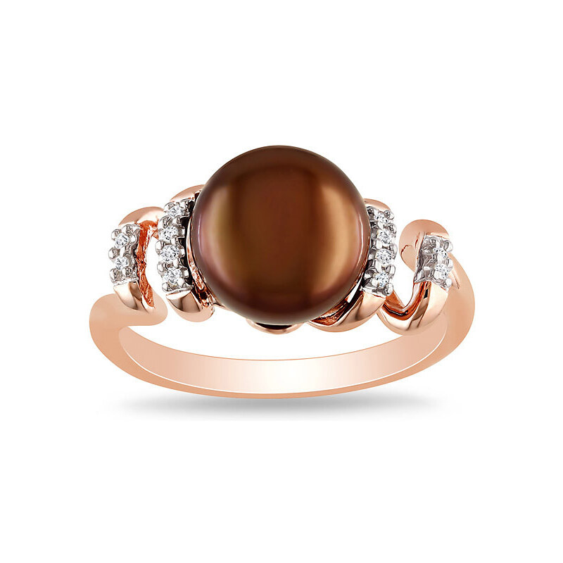 Prsten s perlou ze zlaceného stříbra KLENOTA