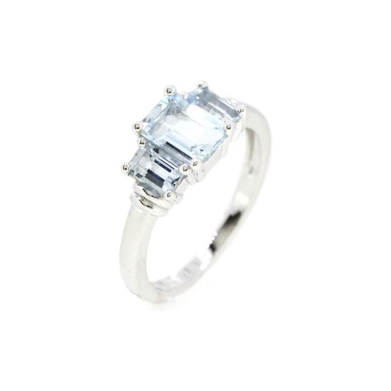 Akvamarínový prsten ze stříbra KLENOTA
