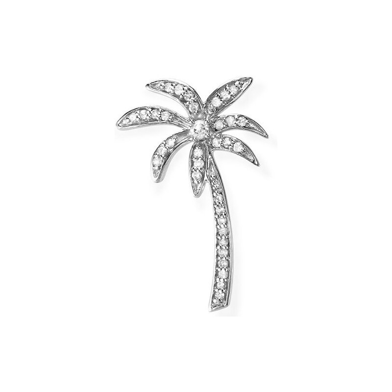 Stříbrný přívěsek palmy s diamanty KLENOTA