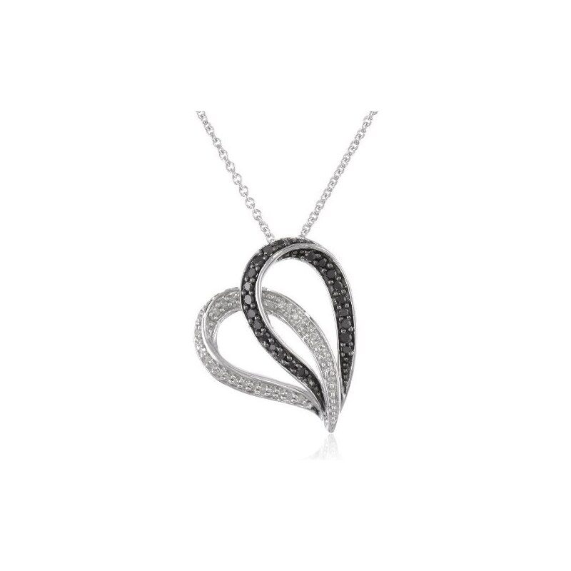 Srdcový náhrdelník s diamanty KLENOTA