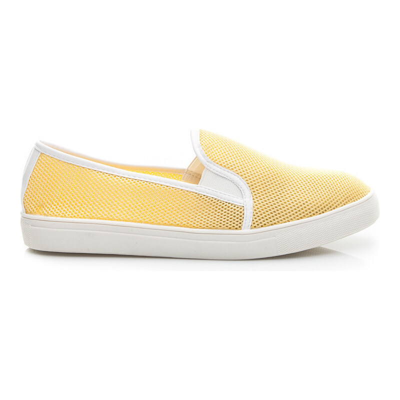 VICES Letní žluté nazouvací boty