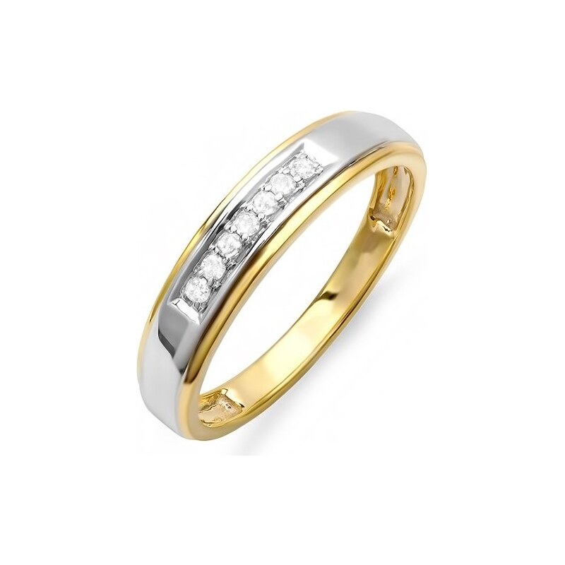 Pozlacený pánský snubní prsten KLENOTA