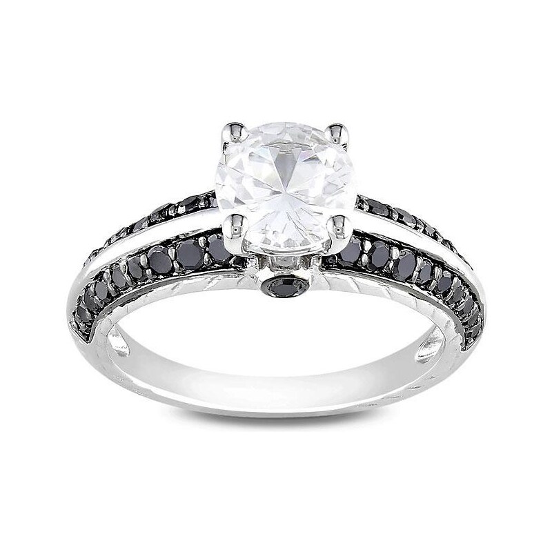 Stříbrný prsten s bílým safírem KLENOTA