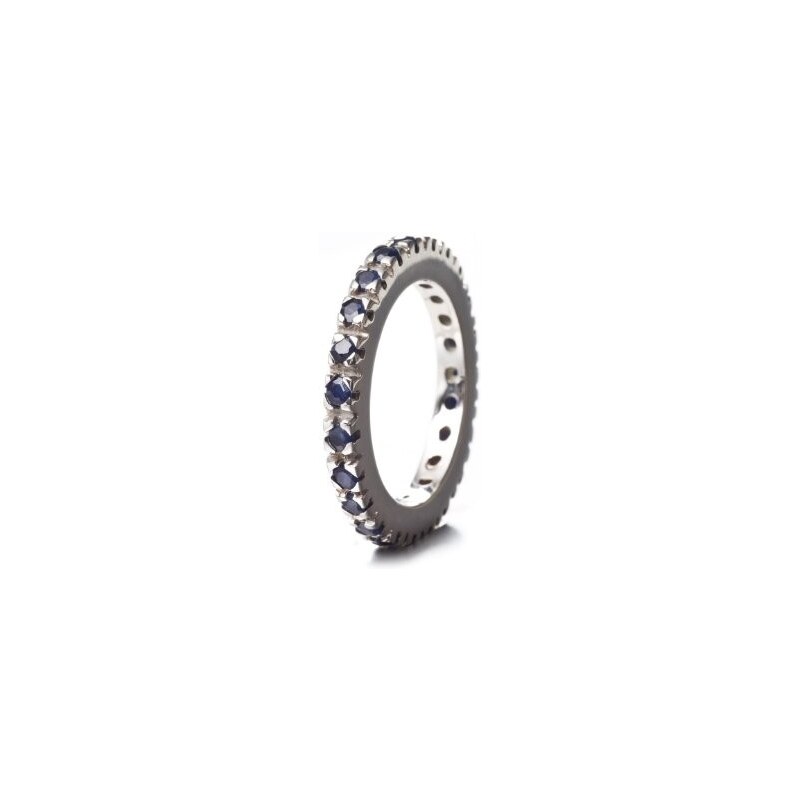 Safírový prsten ze stříbra KLENOTA