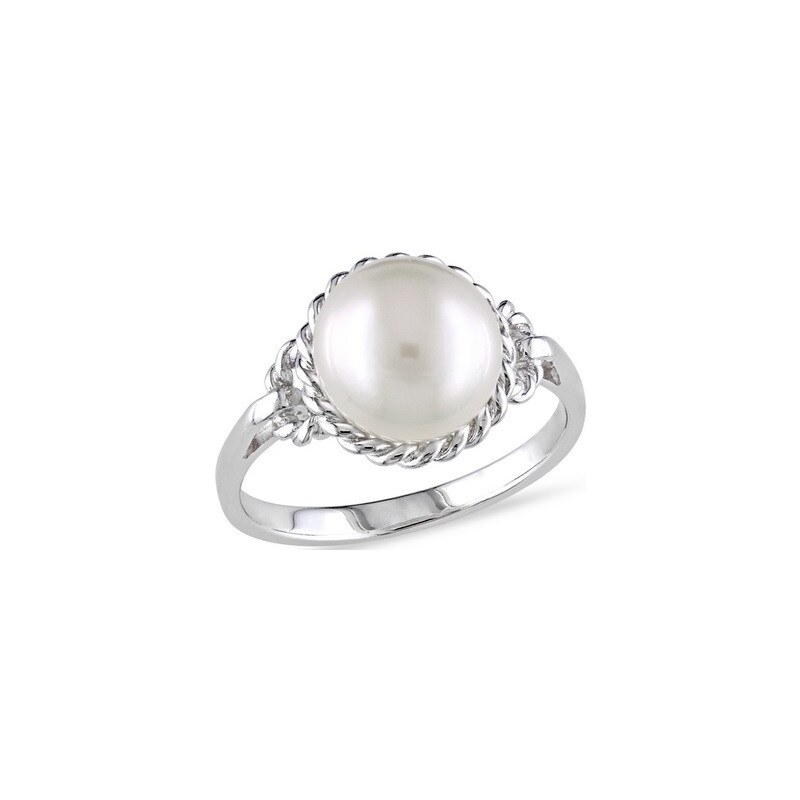 perlový prsten ze stříbra KLENOTA