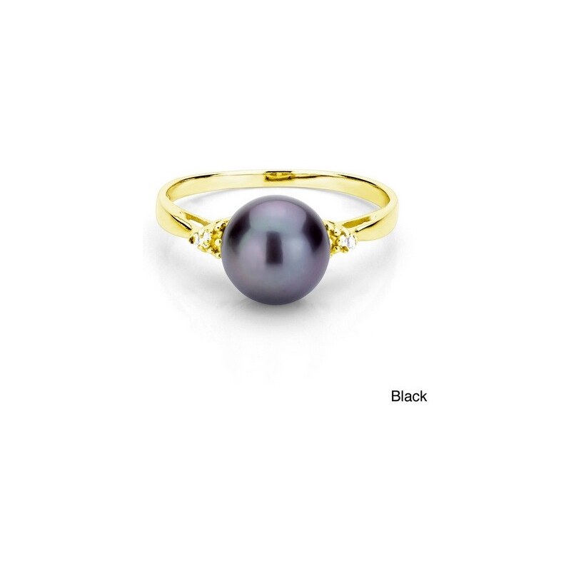 pozlacený perlový prsten KLENOTA sil3607