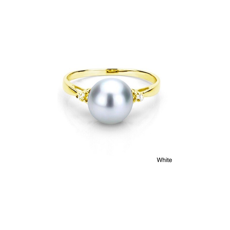 pozlacený perlový prsten KLENOTA sil3608