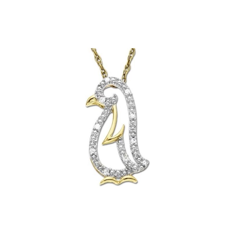 KLENOTA Zlatý přívěsek ve tvaru tučňáka
