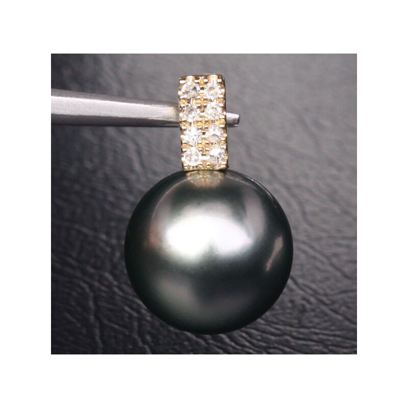 Přívěsek s Tahitskou perlou a diamanty KLENOTA je1749