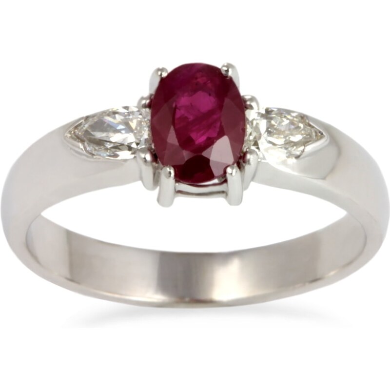 Rubínový prsten s diamanty KLENOTA