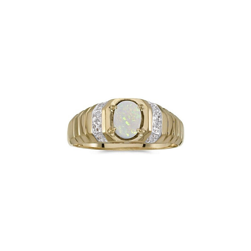 Dvoubarevný pánský prsten s opálem KLENOTA