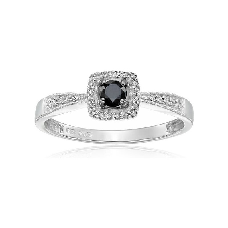 Stříbrný zásnubní prsten KLENOTA