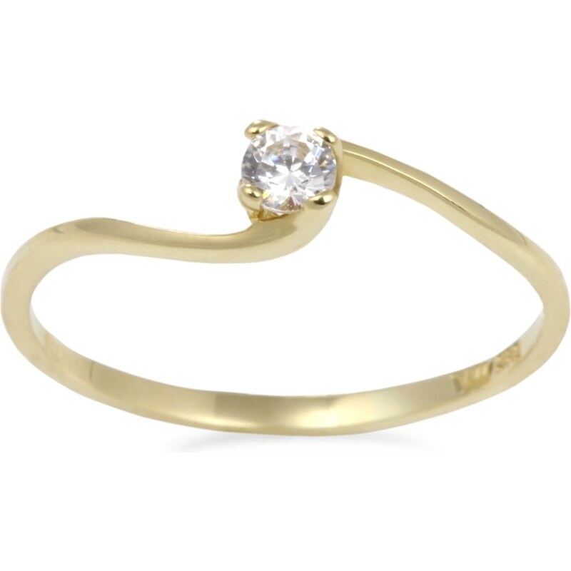 Zlatý prsten s diamantem KLENOTA