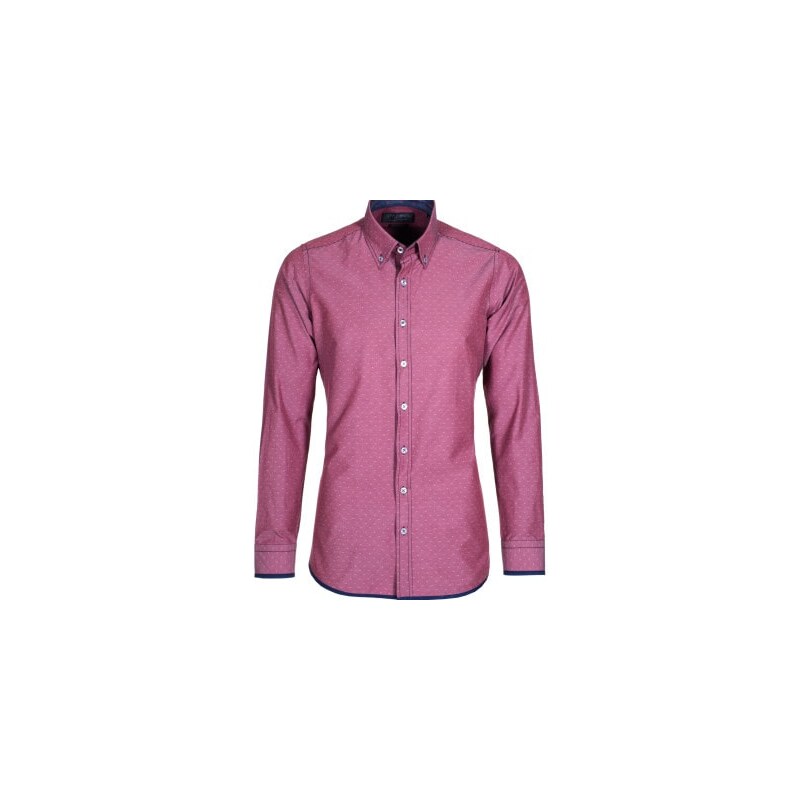 Košile StyleOver fialová s tečkami