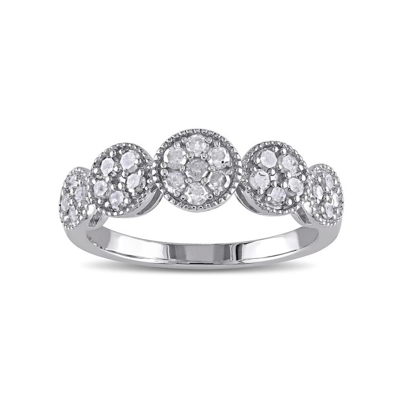 KLENOTA Diamantový květinový prsten