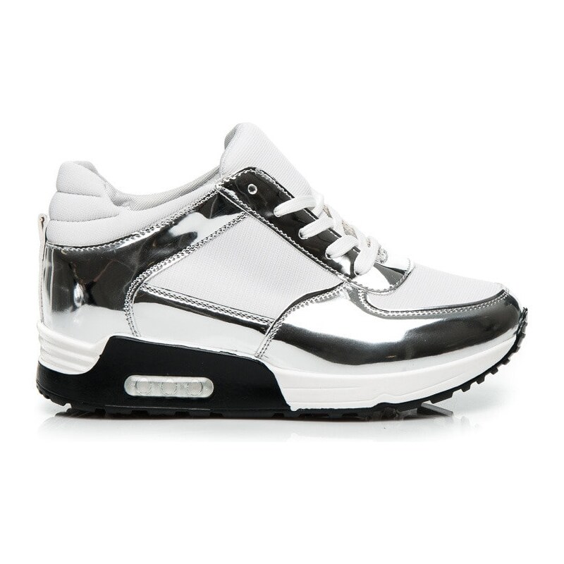 CNB Zrcadlové sportovní boty bílé bílé