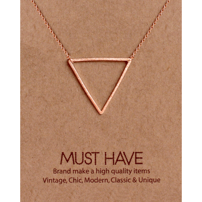 Fame Accessories MUST HAVE series: Rose Gold Triangle Pendant