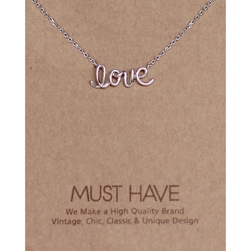 Fame Accessories MUST HAVE series: Silver Love Letter Pendant