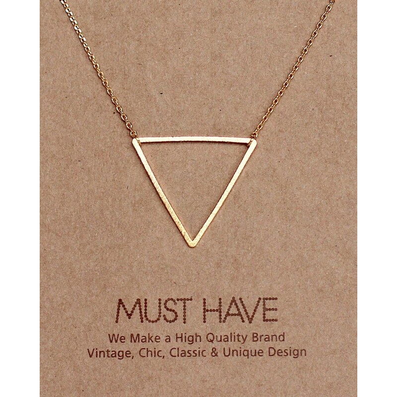 Fame Accessories MUST HAVE series: Gold Triangle Pendant