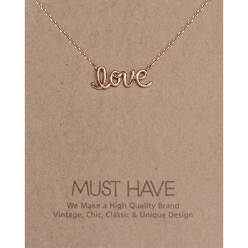 Fame Accessories MUST HAVE series: Gold Love Letter Pendant
