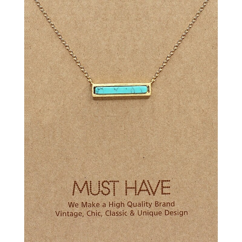 Fame Accessories MUST HAVE series: Gold Turquoise Plate