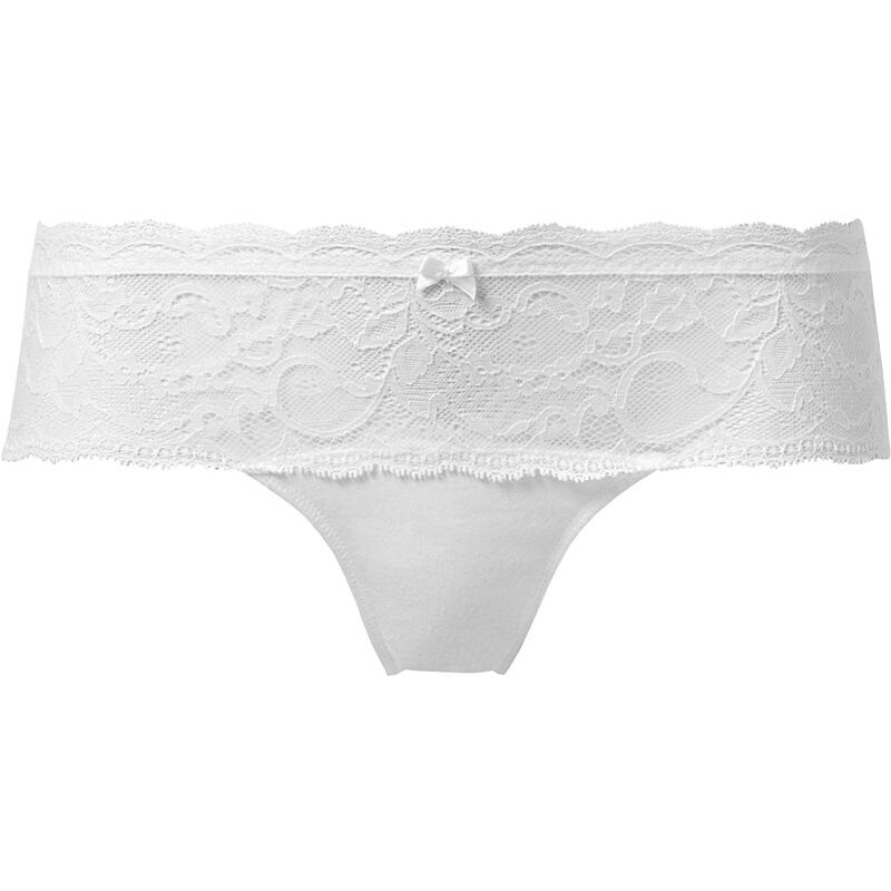 Intimissimi Medium High-waisted Lace and Cotton Panties