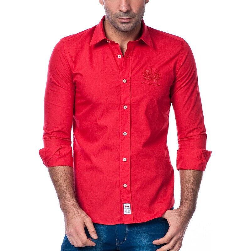 Galvanni Pánská košile HELOUS CHILI RED