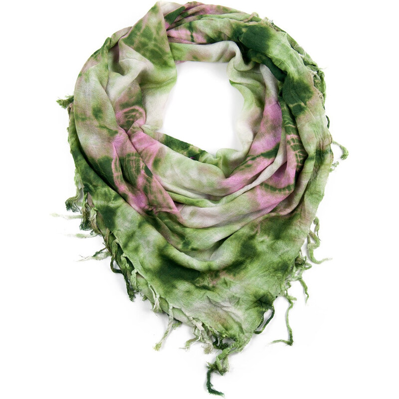 Art of Polo Zeleno-růžový letní šál/šátek styl Hippie